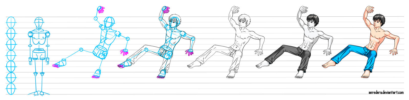 Fall Base Draw Position Base draw pose 1 - tutorial by anredera on DeviantArt