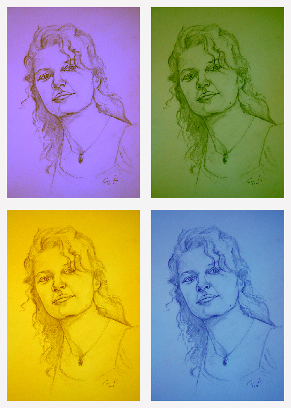 Fast portrait in Warhol's style