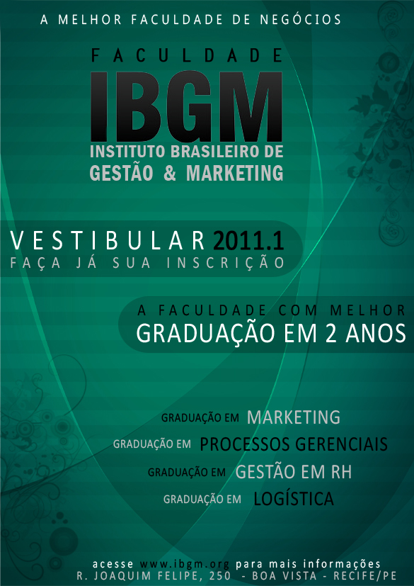 flyer - Faculdade IBGM