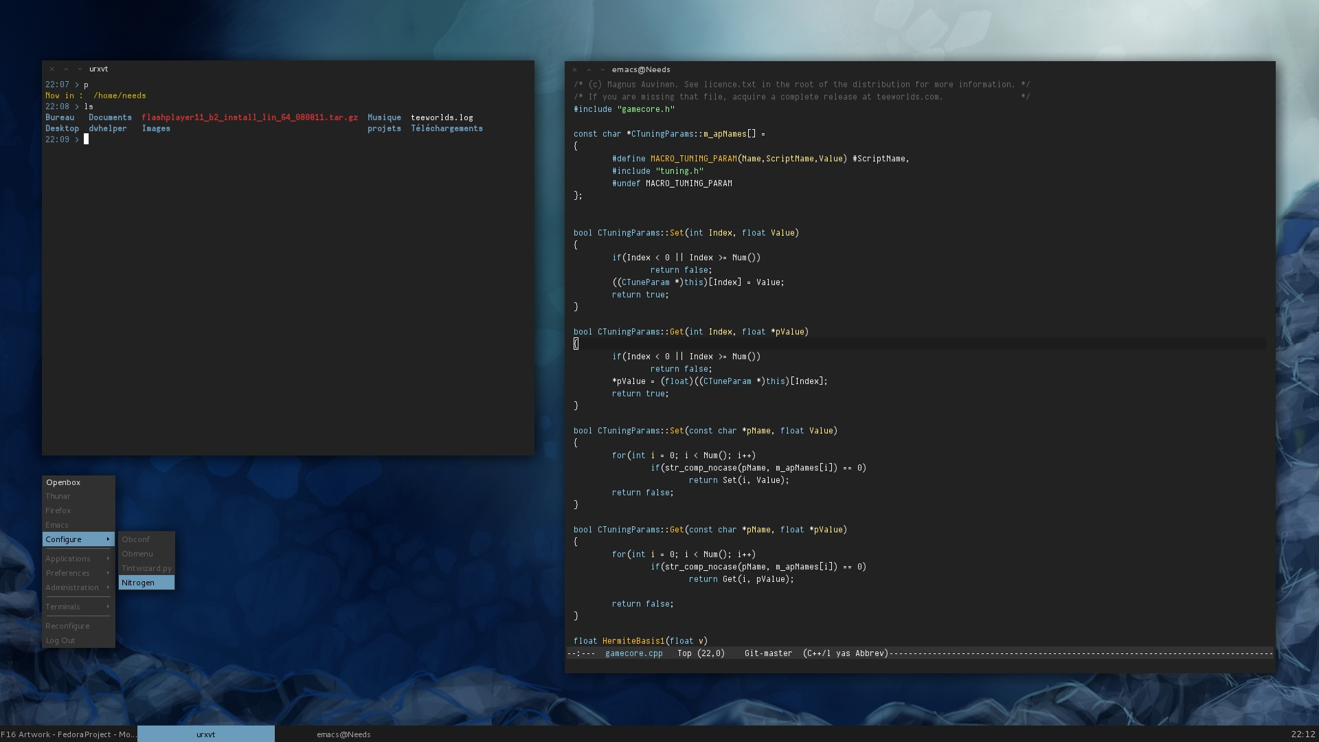 Fedora 15 openbox desktop