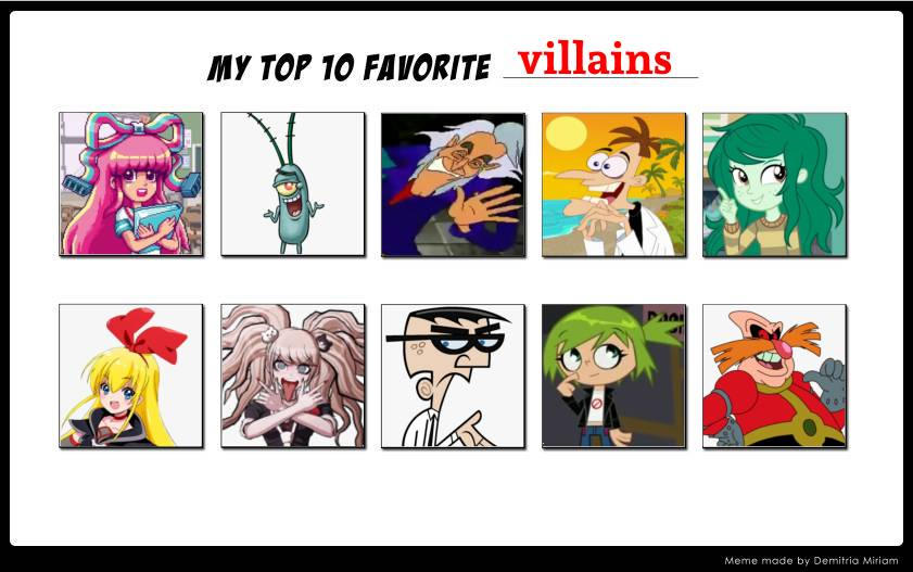 Top 10 Favorite villain characters(JS123 Version) by Jazzystar123 on ...