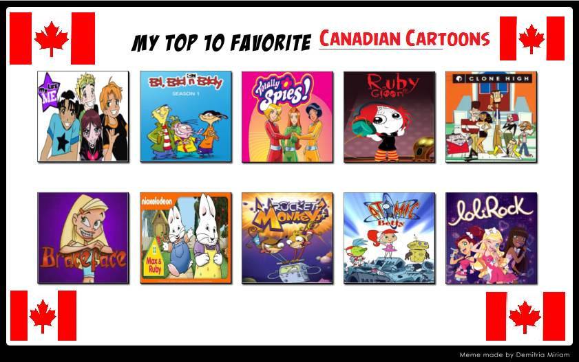 Top 10 Favorite Canadian Cartoons (JS123 Version) by Jazzystar123 on ...