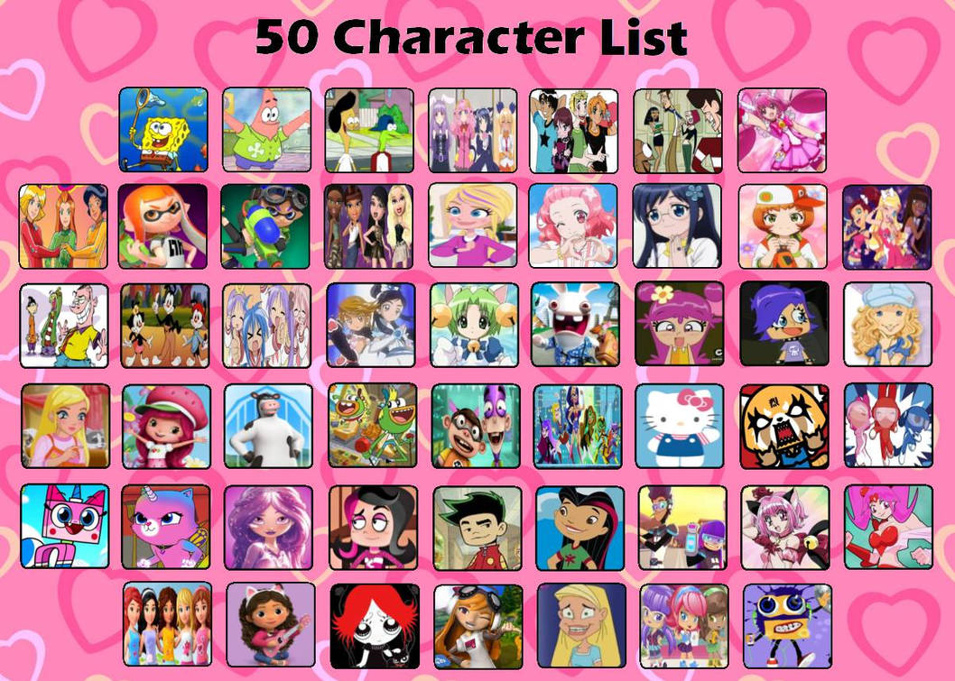 Favorite 50 Character List (Jazzystar123 Version) by Jazzystar123 on ...