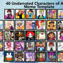 40 favorite Underrated Characters Meme (JS123 ver)