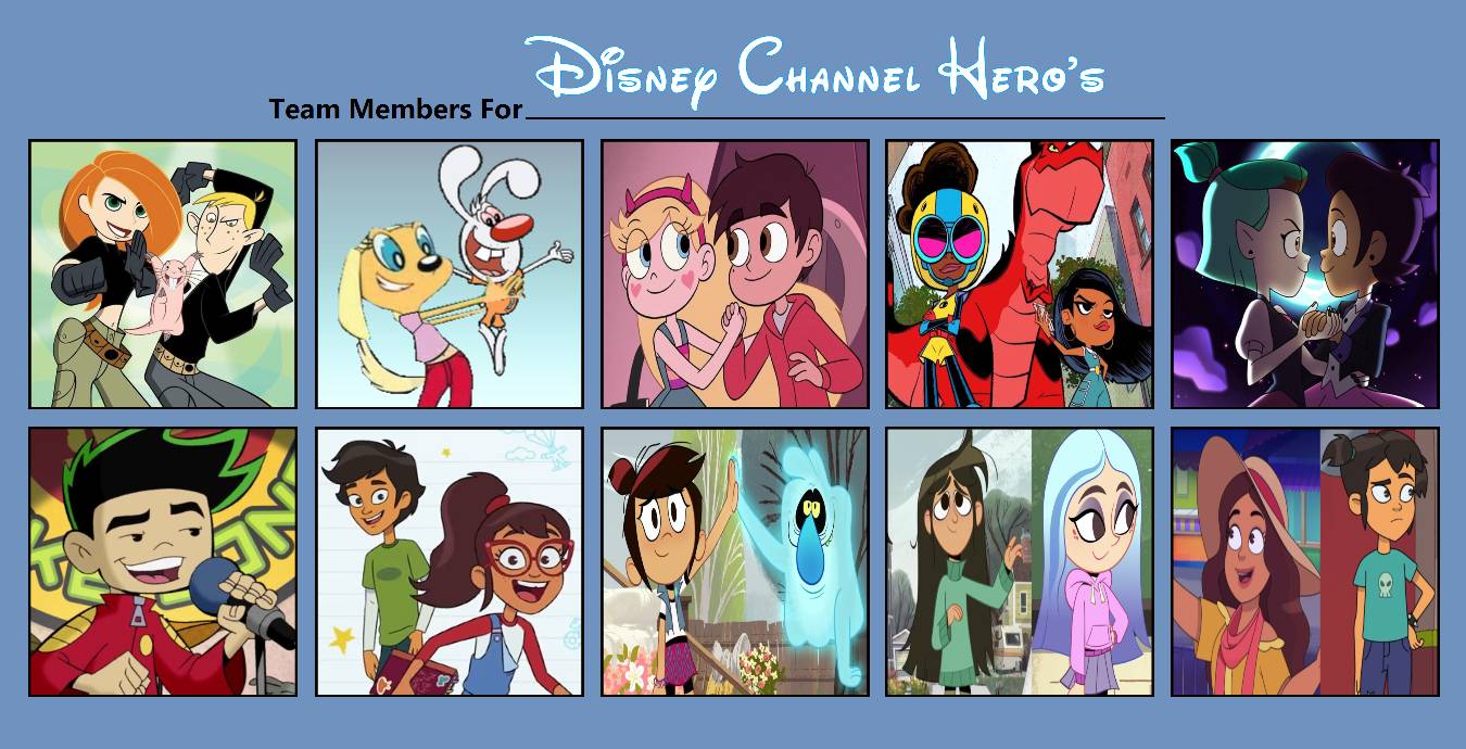 Team Disney Stack Team Members For Disney Channel Hero's by Jazzystar123 on DeviantArt