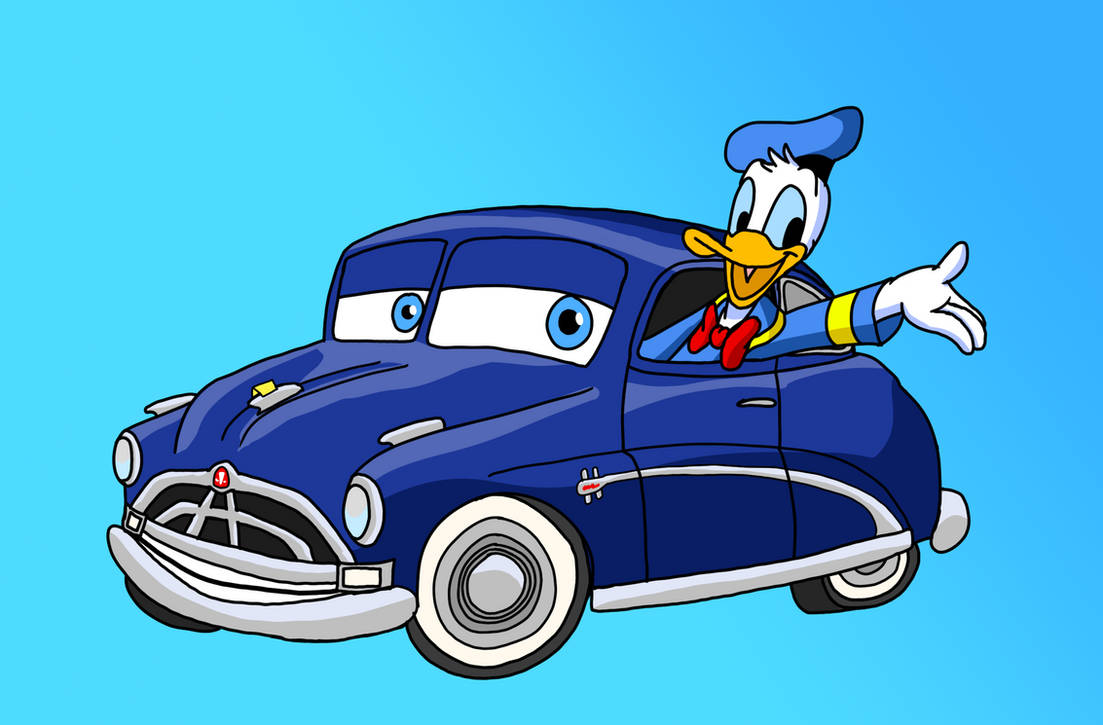 Donald Duck Driving Doc Hudson by RanKam on DeviantArt