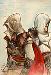 ACEO 44 - Ezio and Altair by Clopina