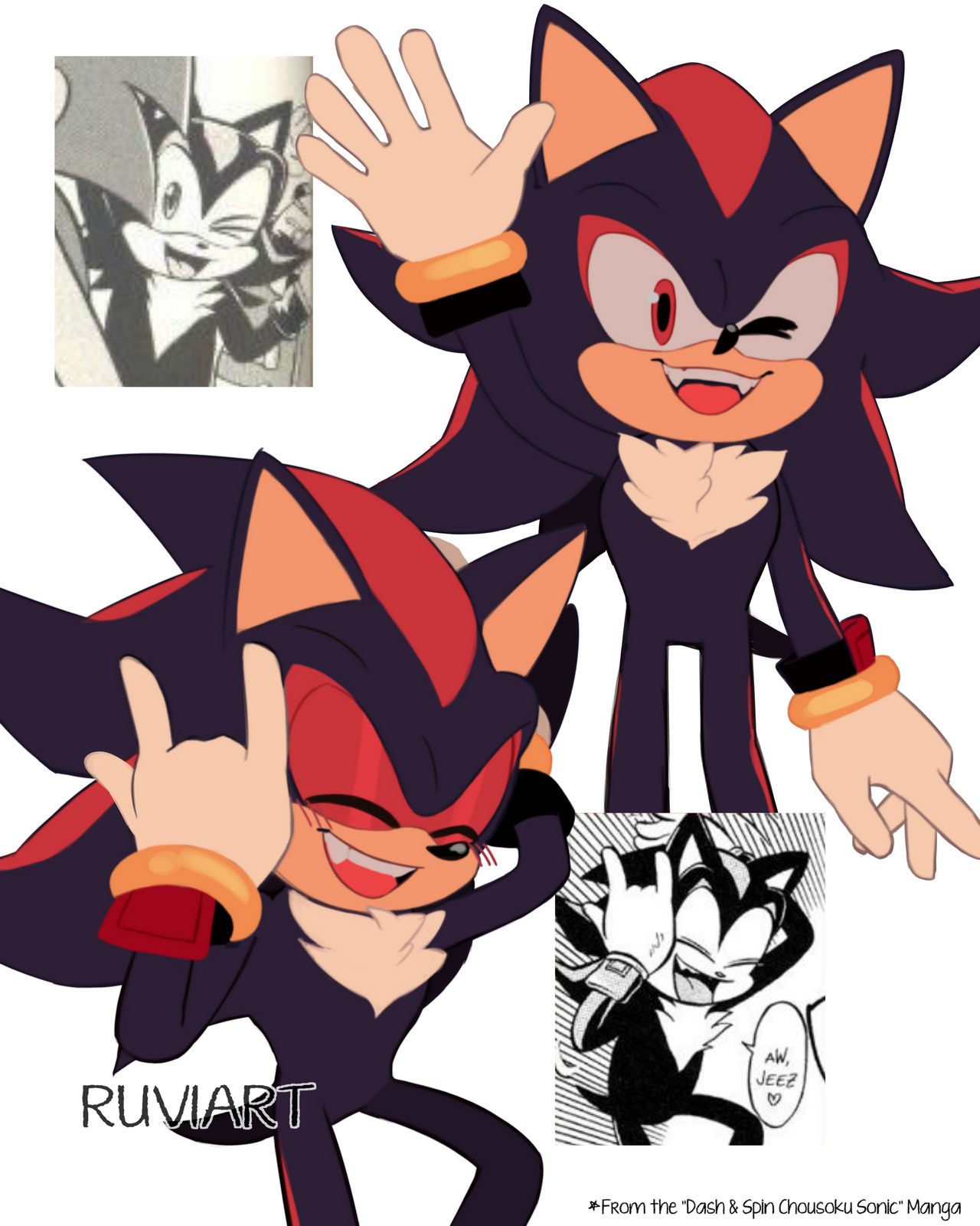 Shadow Spindashing Dash and Spin Shadow Redraws by RuviArt on DeviantArt