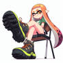 COMMISSIONS OPEN! Splatoon Girl in hiking boots 2