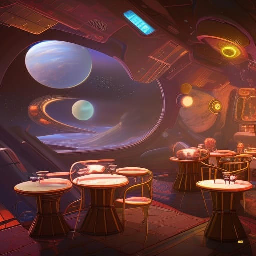 Spacecafe series V by aiArtCollage on DeviantArt