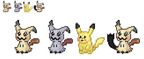 Mimikyu sprites gallery