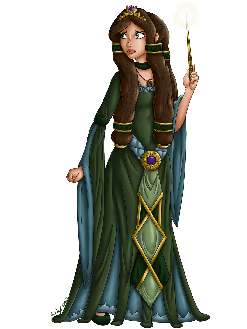 Aelwen Character Illustration 1 by InkRose98
