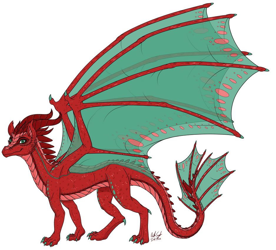 Princess Aelwen (Dragon Form Redesign) by InkRose98