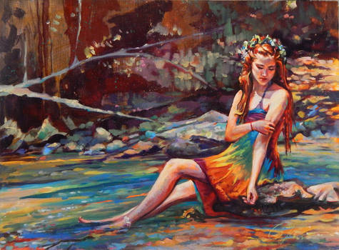 In a Colorful Summer Stream