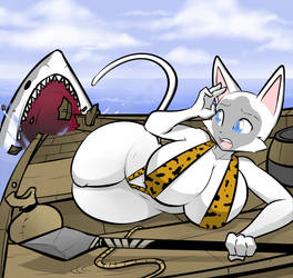 Commission: Jungle Kitty vs Jaws