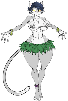 Adoptable Auction: Goth Cat Girl (12 hours left!)