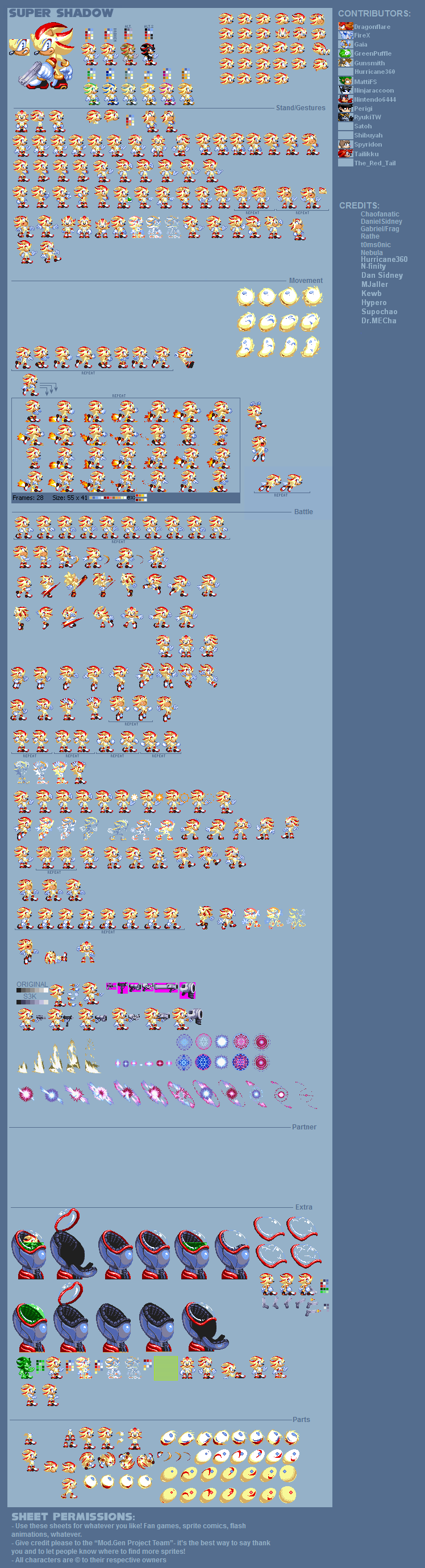 Modgen Super Shadow Alt. Sheet by SONIcsez1234 on DeviantArt