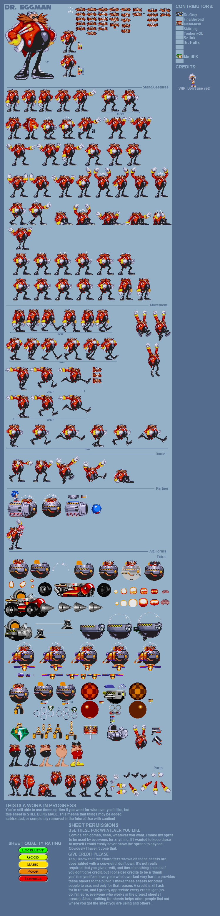 Never before seen Eggman Sprite Sheet by SONIcsez1234 on DeviantArt