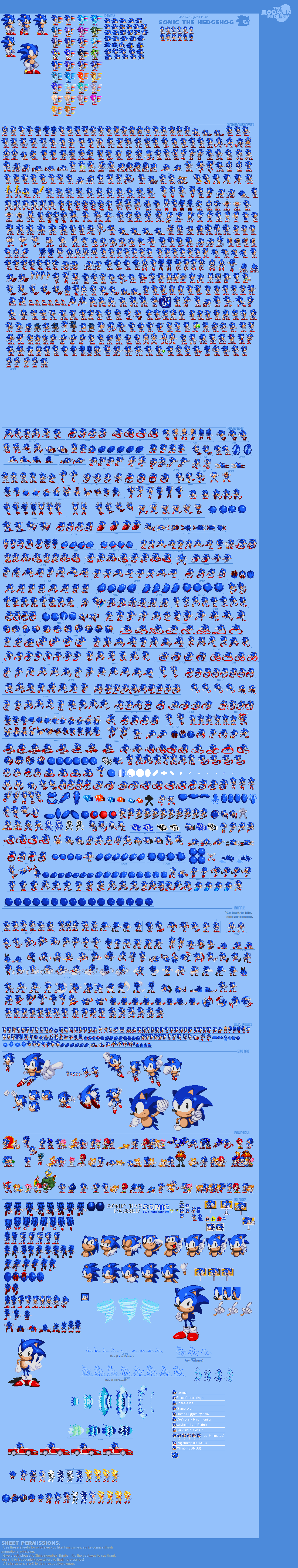 Modgen Classic Sonic Supreme Sprite Sheet Complete by SONIcsez1234 on  DeviantArt