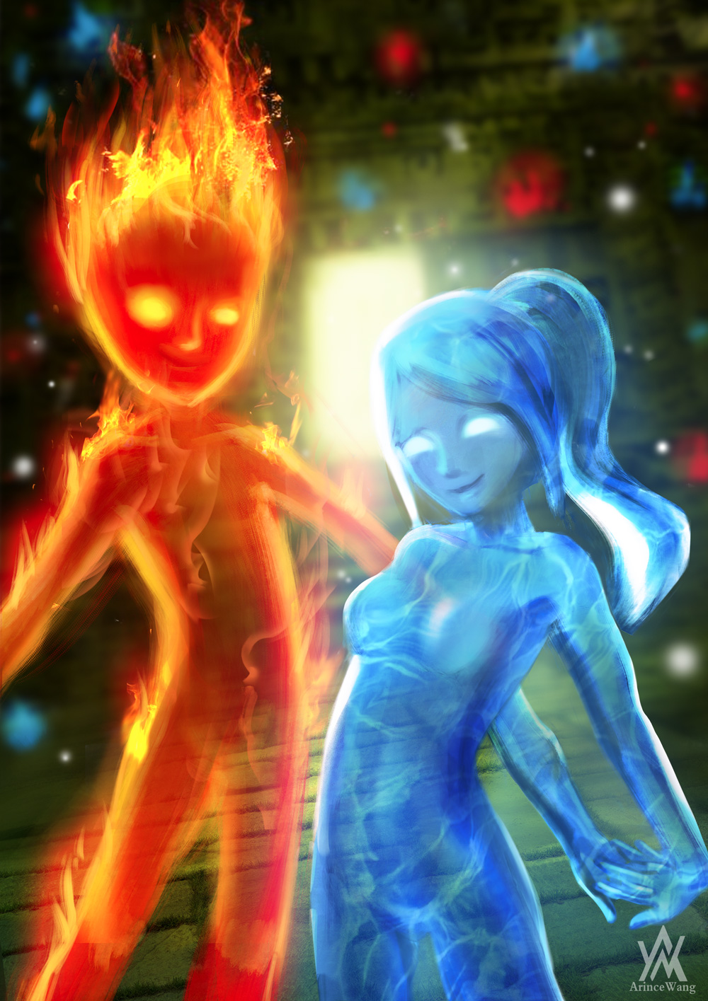 fire boy and water girl by nightcorehead on DeviantArt