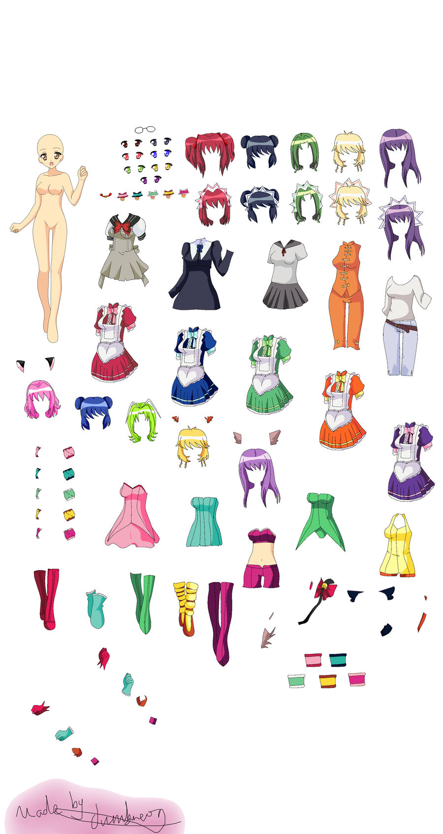 Tokyo mew mew dress up for MS paint by GetSquiddy on DeviantArt