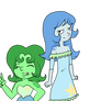 Aquamarine and Emerald Steven Universe OCs