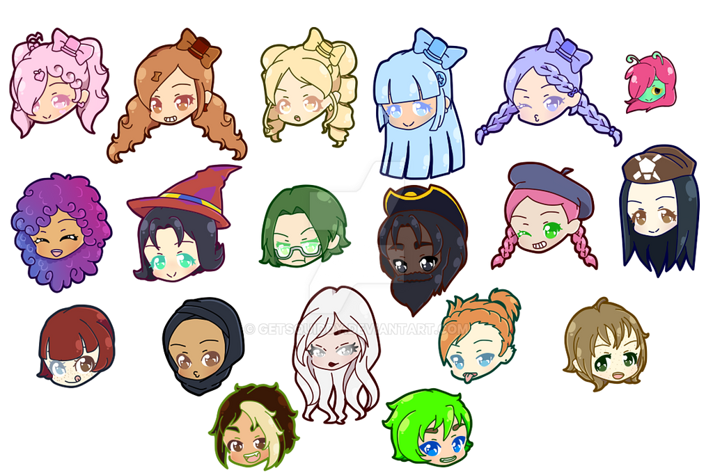 Chibi Haed Chibi Heads Galore by GetSquiddy on DeviantArt