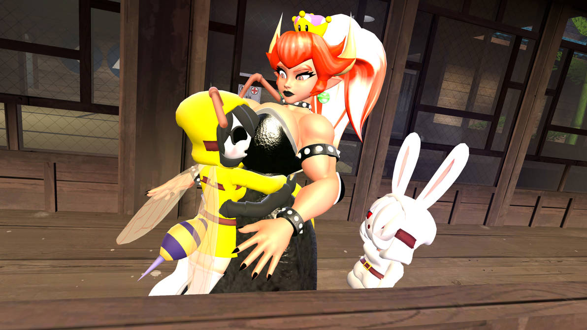 Booette Hug Giving Bowsette a 4 arm hug by High-Pie-Chop on DeviantArt