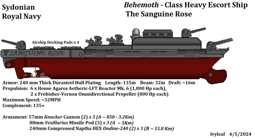 SRN SANGUINE ROSE Behemoth-Class Heavy Escort Ship by daemon99 on ...