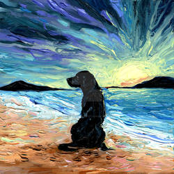 Beach Days - Black Labrador