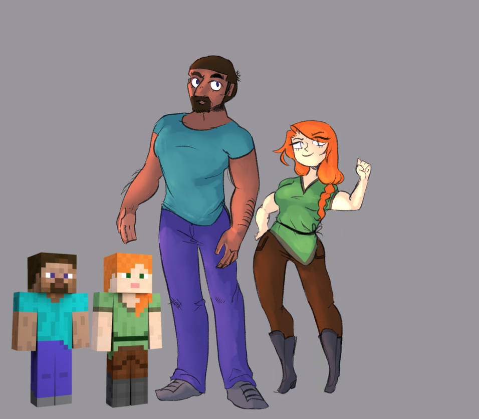 Steve Rescues Alex Steve and Alex by meyers99 on DeviantArt