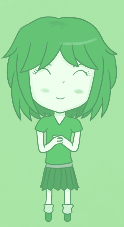 Green Color Chibi Green Chibi Girl by MishieruChan on DeviantArt