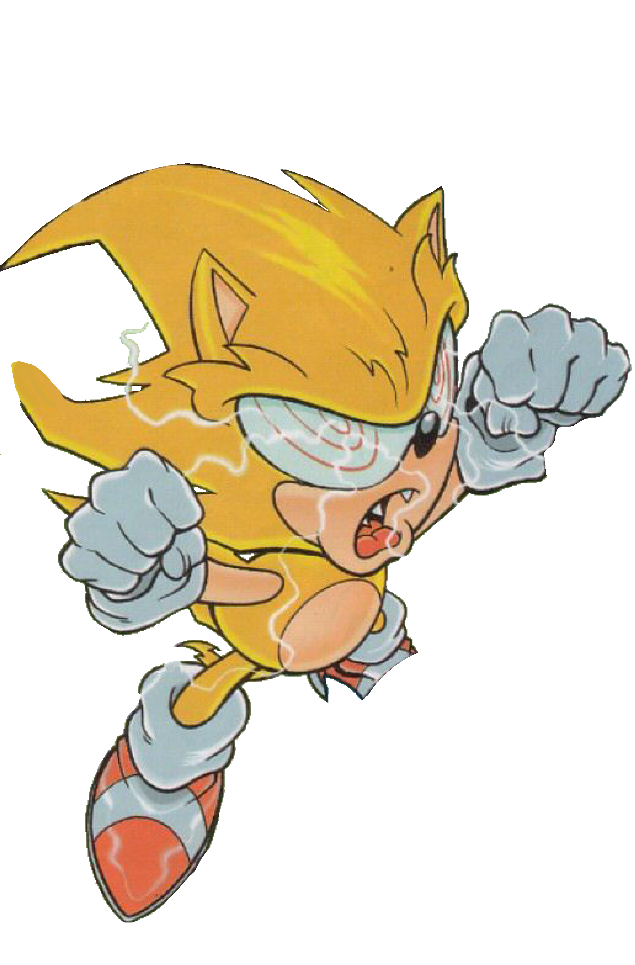 Fleetway Super Sonic Render (Sonic The Comic) #2 by CF2364 on DeviantArt