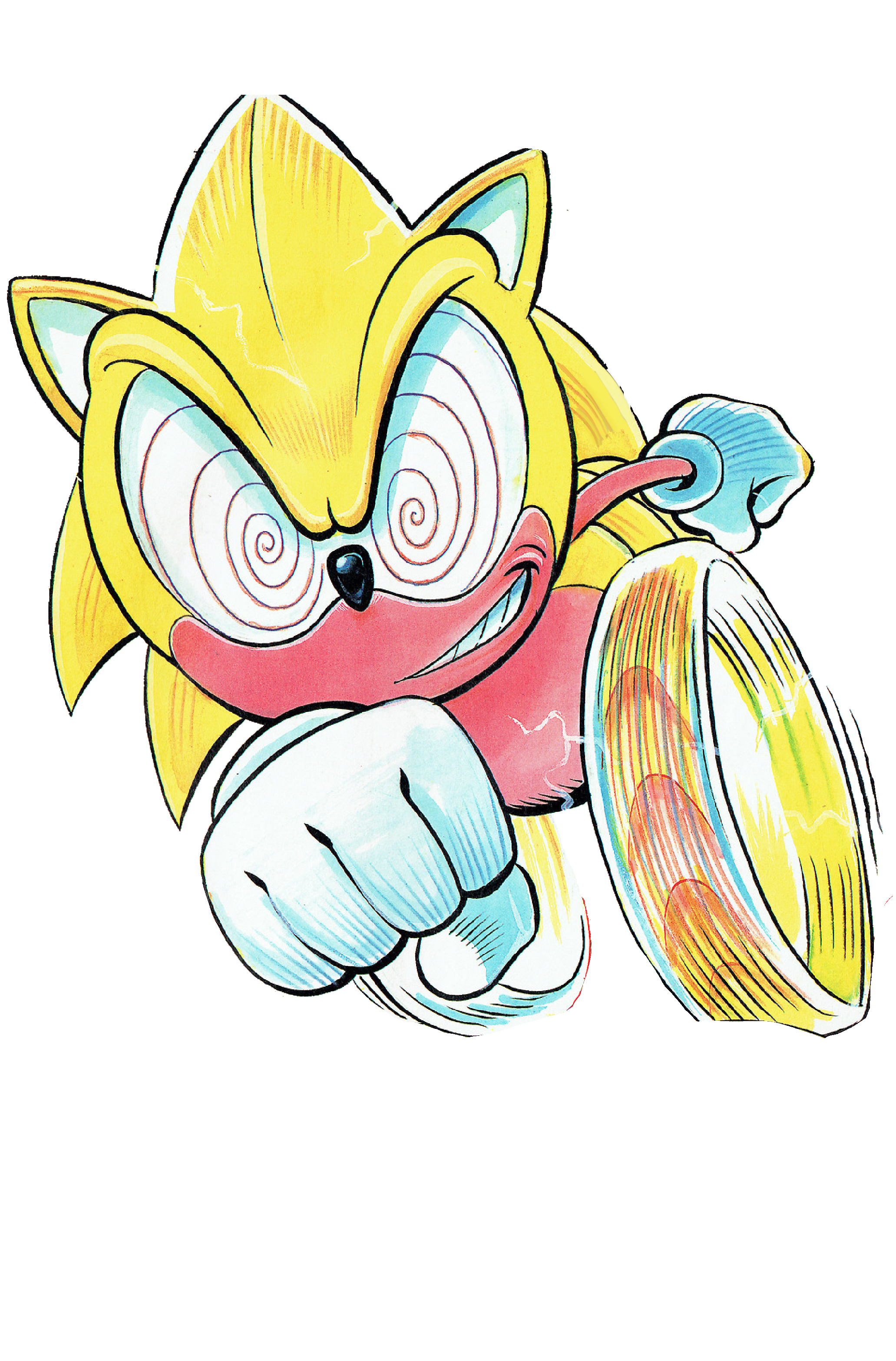 Fleetway Super Sonic Render (Sonic The Comic) #2 by CF2364 on DeviantArt