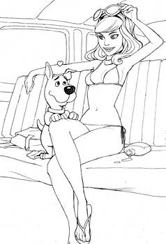 Daphne Blake: Puppy Love Line Work