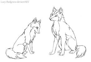 Fox and Wolf sketch