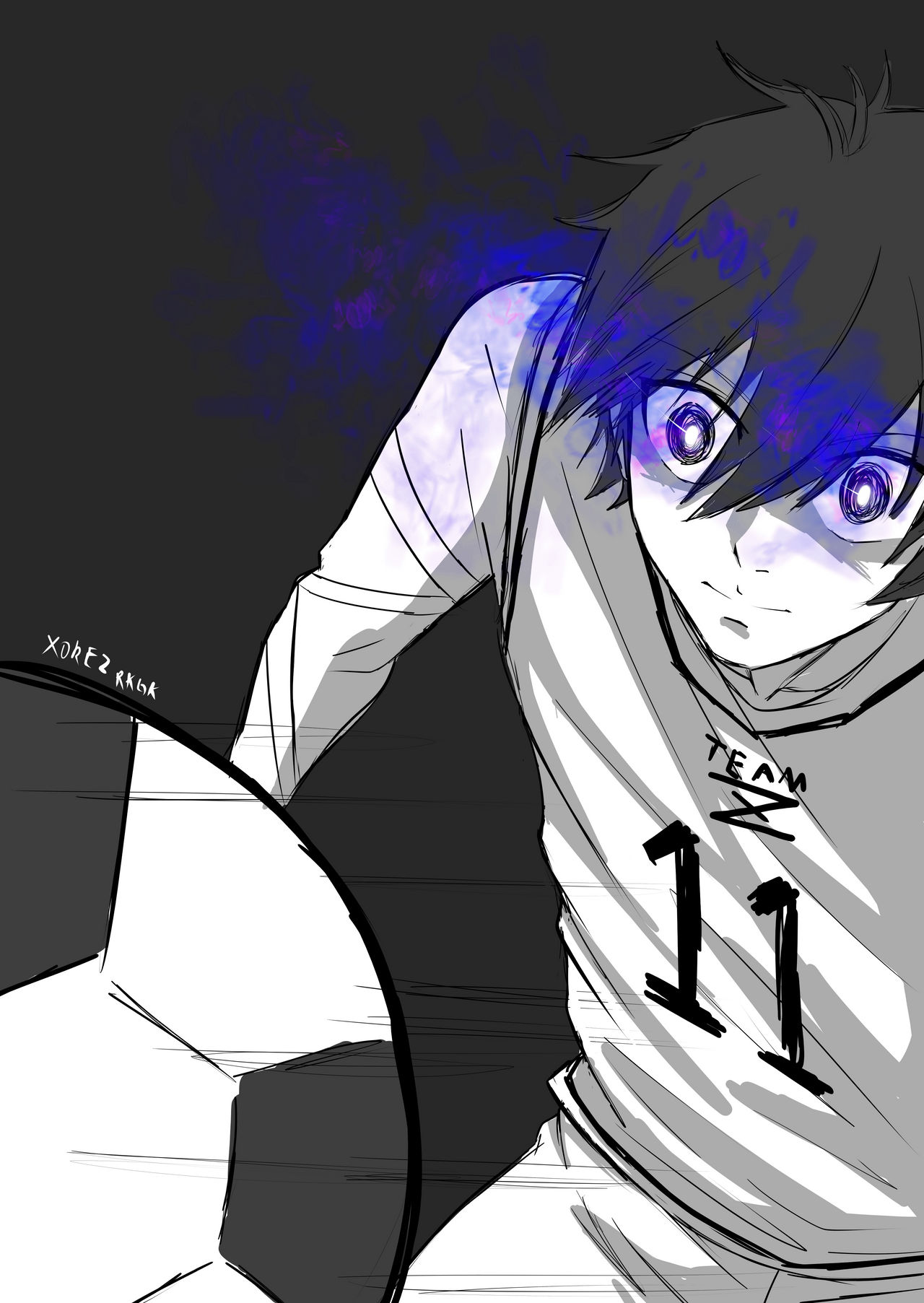 Blue Lock Isagi Sketch by XoreZart on DeviantArt