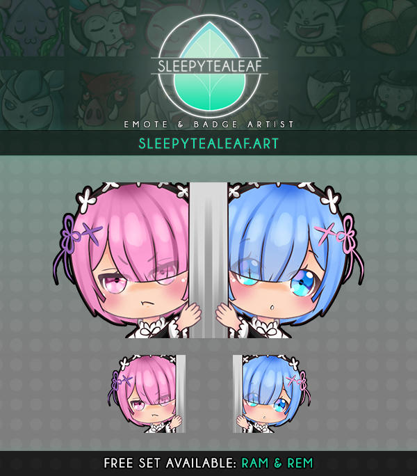 Ram and Rem Emotes by sleepytealeaf on DeviantArt