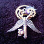 Purple Steampunk Winged Key