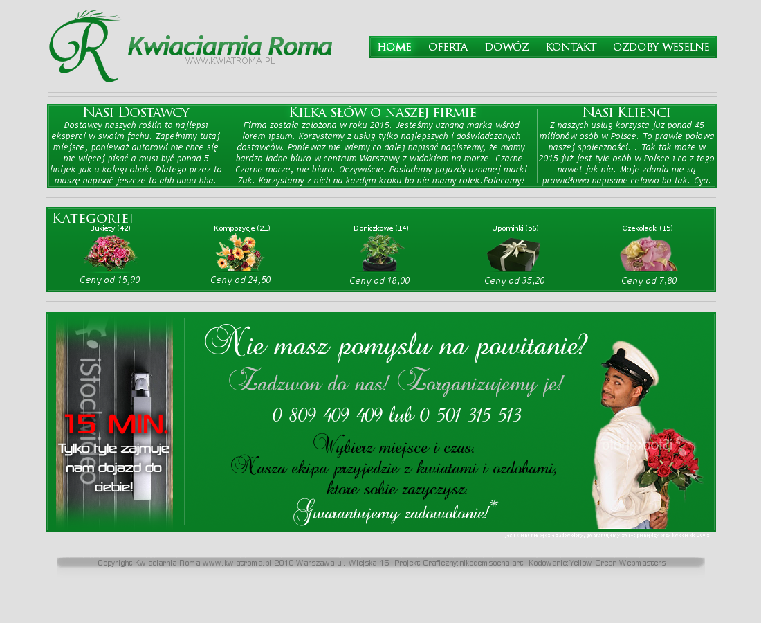 Florist Roma.Kwiaciarnia Roma