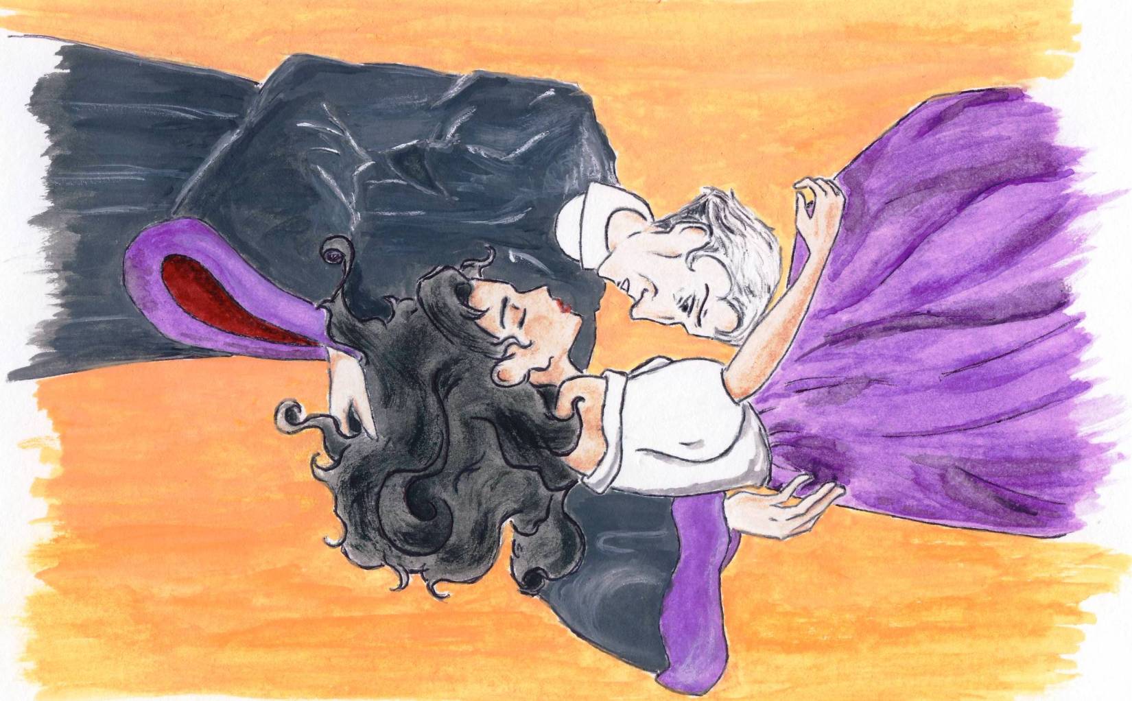 Frollo and Esmeralda ~ embrace