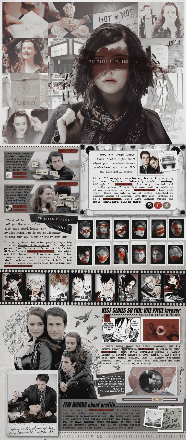 13 reasons why, layout by notmi on DeviantArt