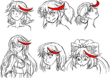 New hairstyles for Ryuko Matoi