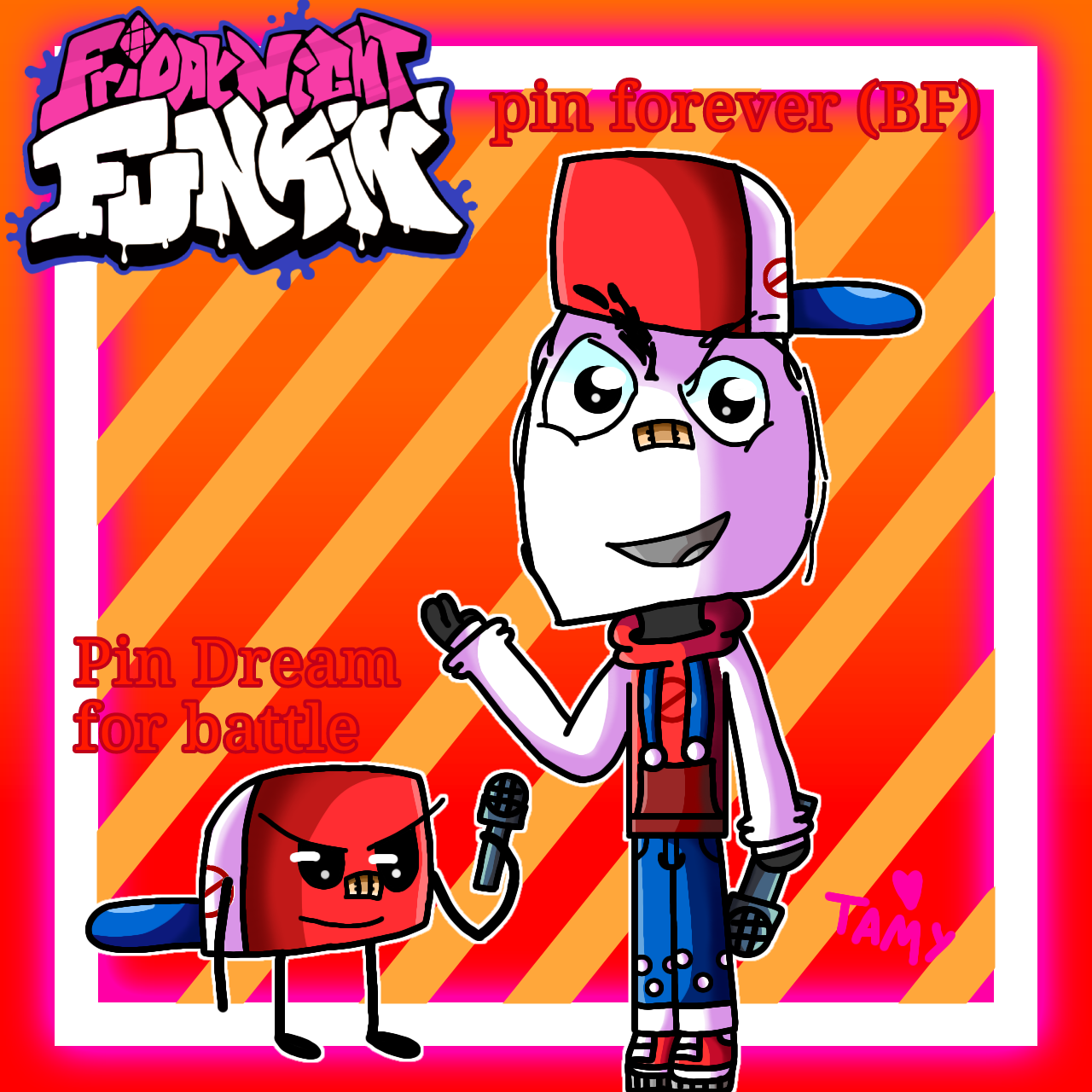 Pin forever and pin BFDI (FNF) by Tamarafnf on DeviantArt