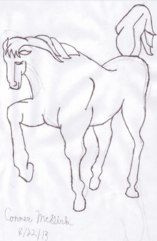 Hand-drawn horse