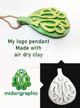 Midorigraphic Air Dry Clay pendant
