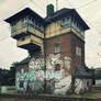 Closed signal tower in Magdeburg-Buckau