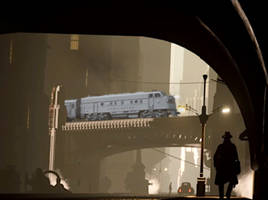 Train on bridge (Metropius tribute)