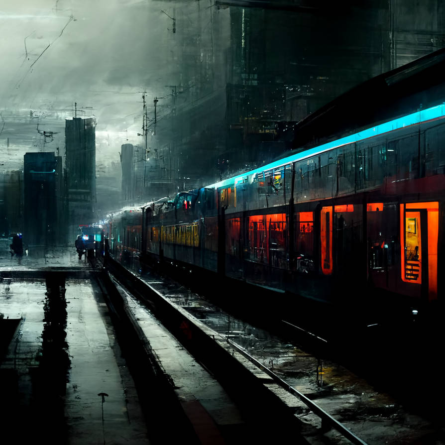 Cyberpunk train by jpachl on DeviantArt