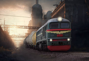 Post-Soviet freight train